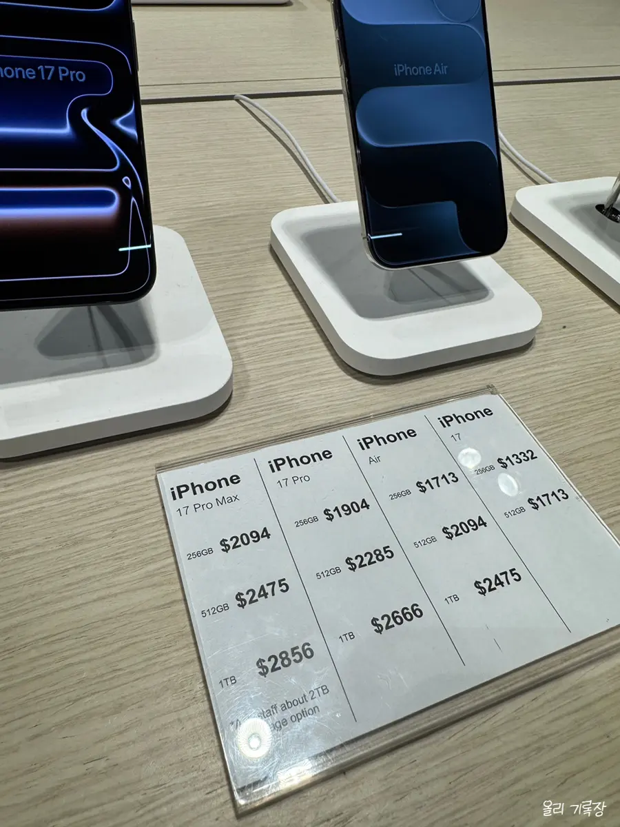 免税店のiPhone販売スペース