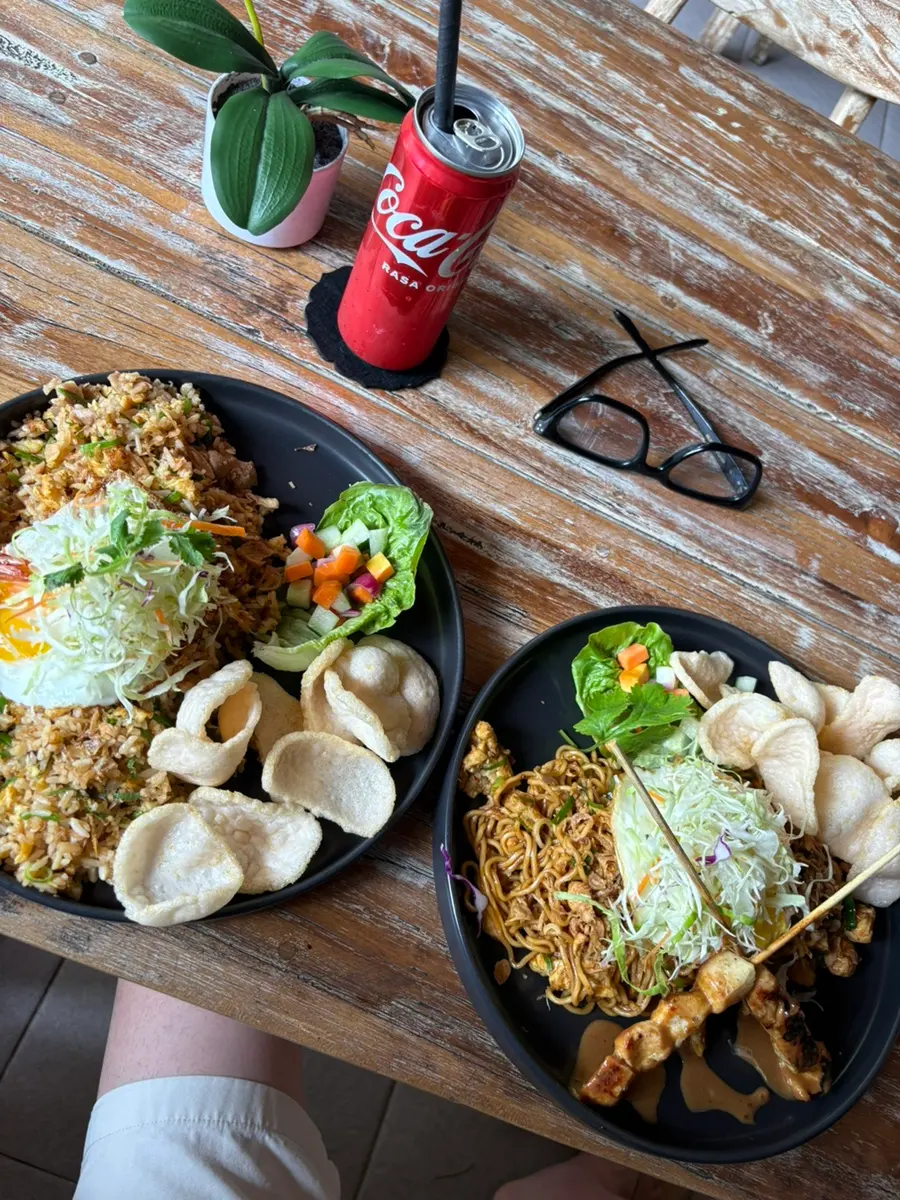 Enjoying lunch at Warung Big Boss