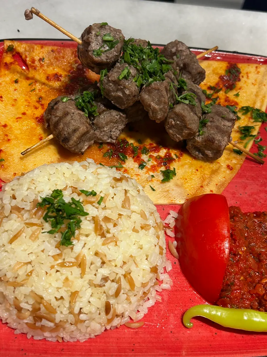 Shashlik and Seasoned Rice