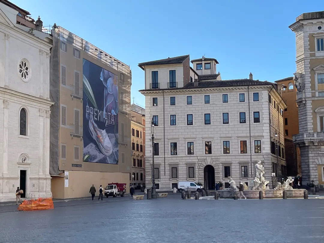 Empty streets near Trevi Fountain