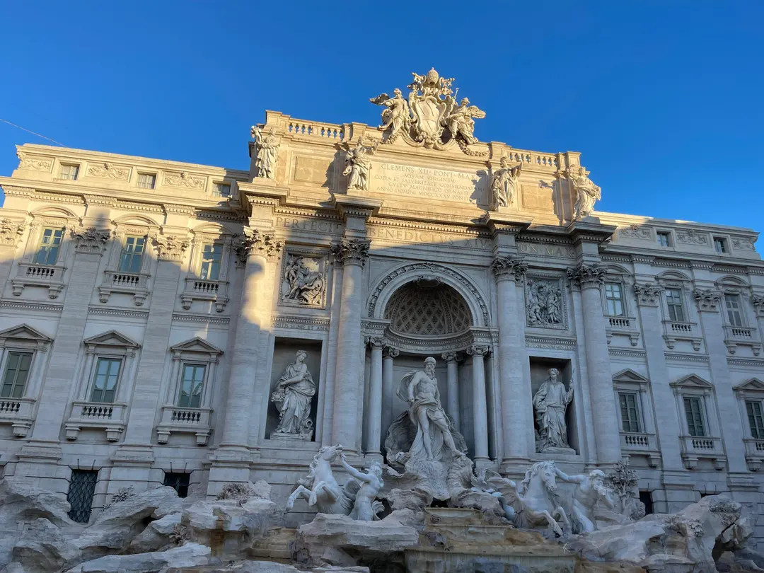 Stunning Baroque architecture of Trevi Fountain