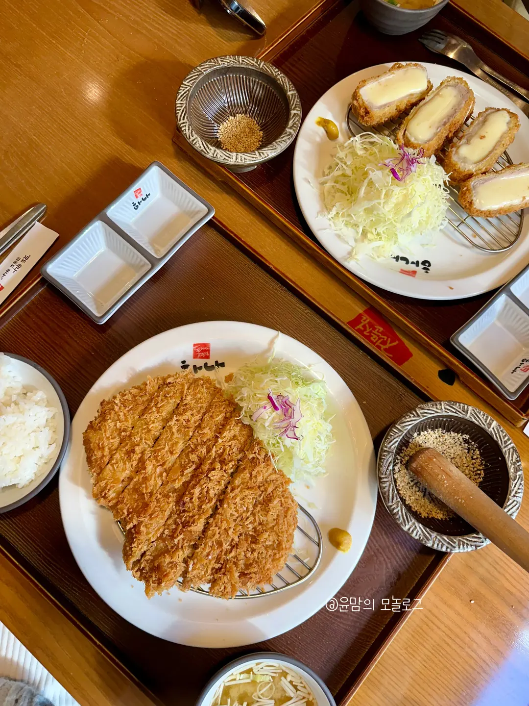 Served tonkatsu meals