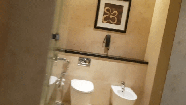 The bathroom was also incredibly spacious...