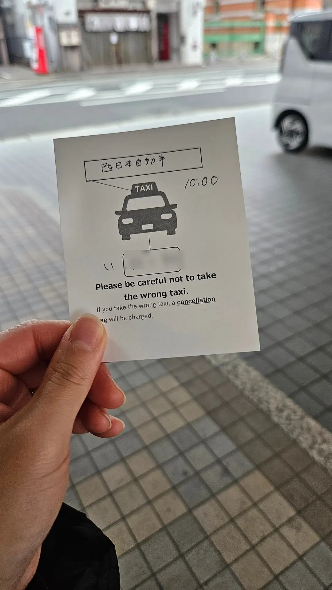 Staff helping with taxi
