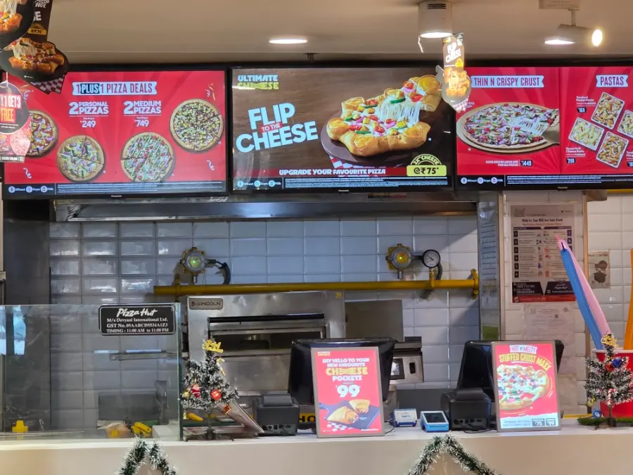 Ordering pizza in Agra