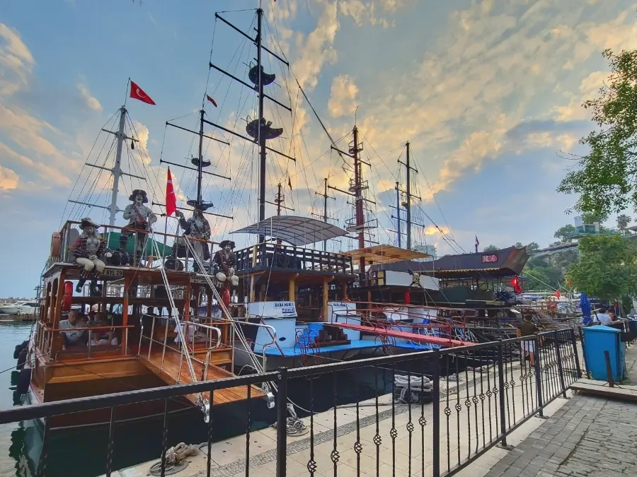 Pirate boat in Antalya harbor