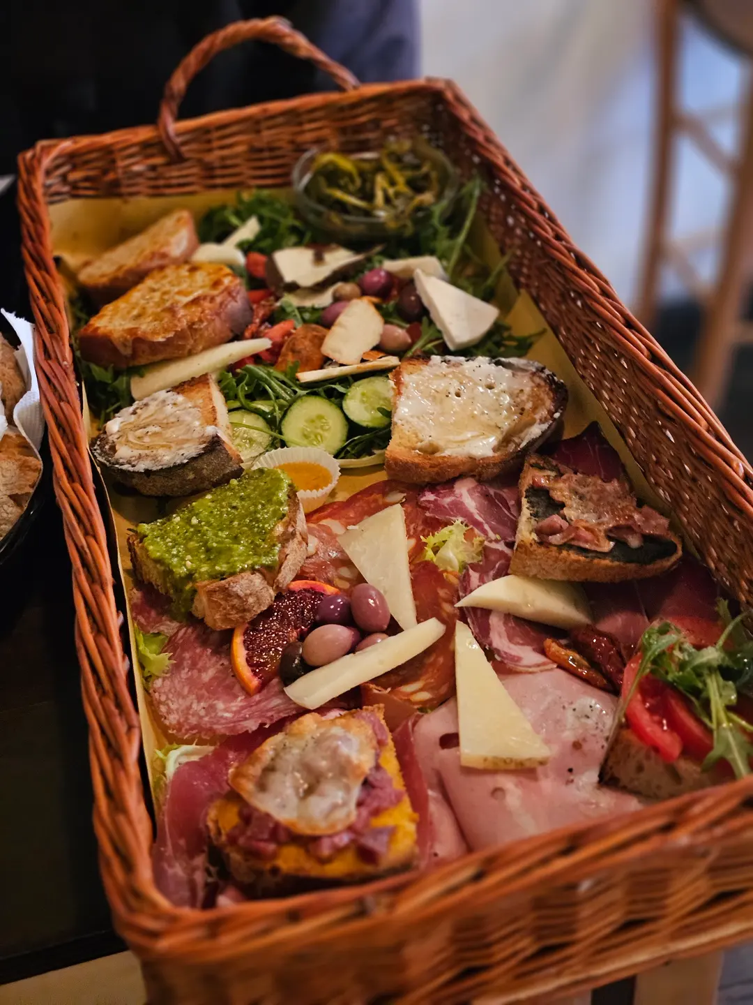 Close up of Italian cold cuts