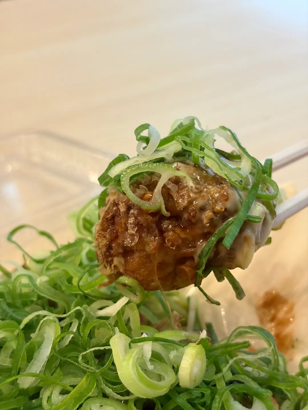 Delicious Takoyaki with Scallion