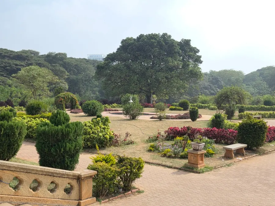 This expansive garden is said to become a beautiful flower field in spring and summer.