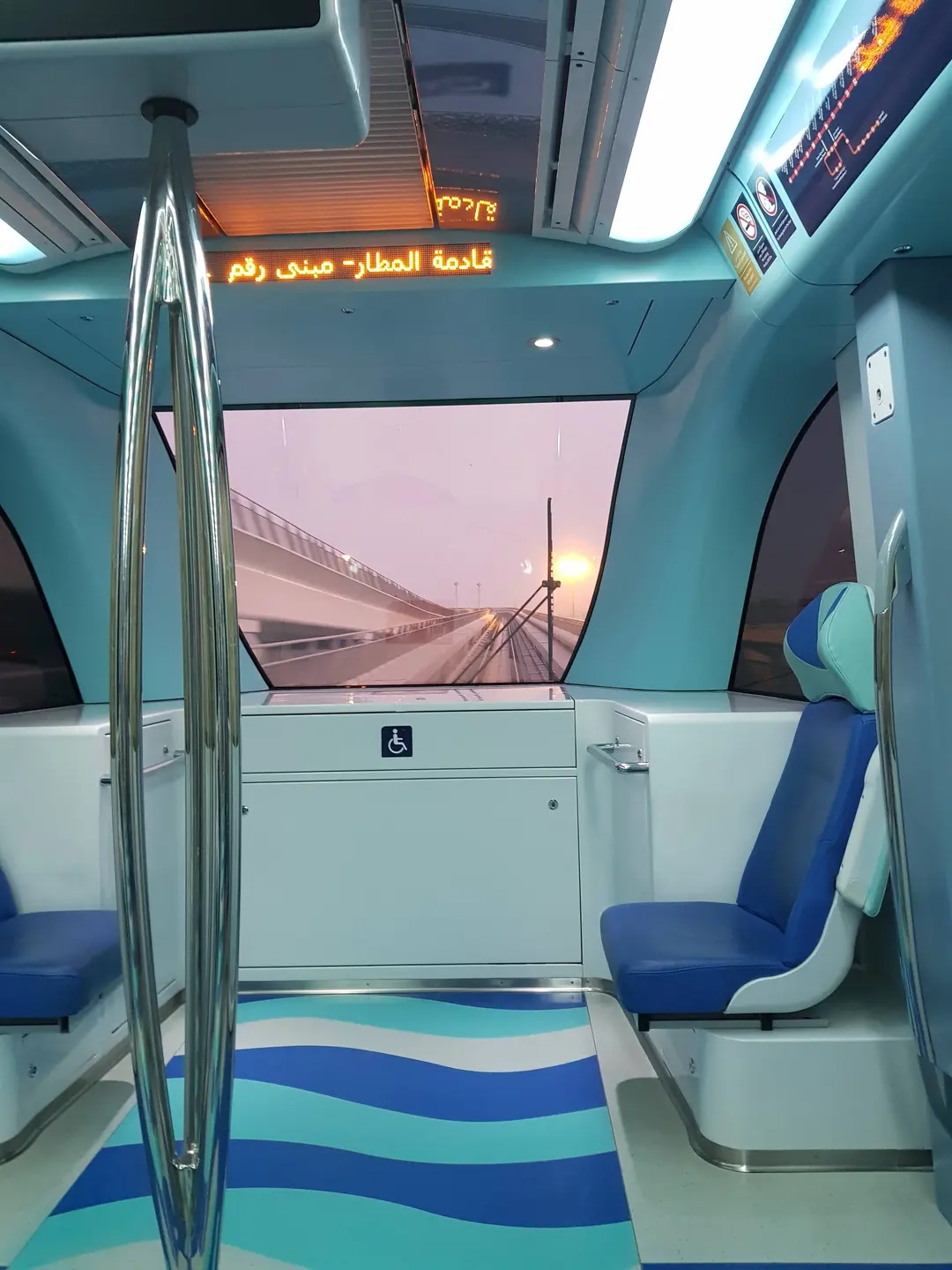 Empty Gold Class cabin early in the morning