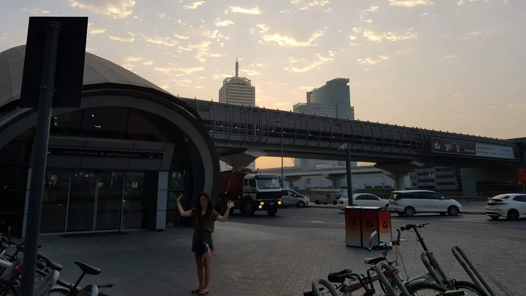 Most of Dubai's metro lines run above ground.