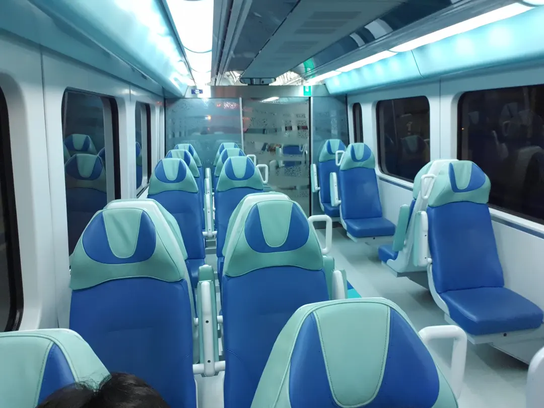 Spacious seating in Dubai Metro