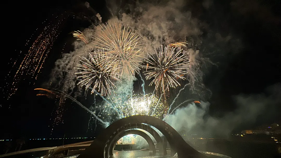 My own photo of the fireworks