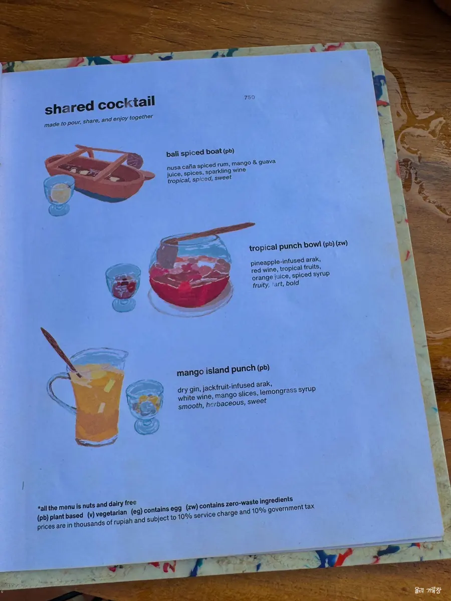 Drink Menu Page 1