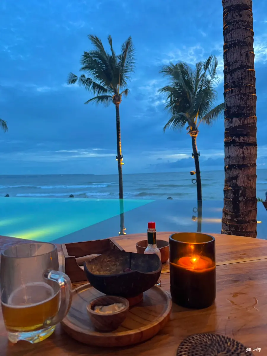 Sunset View from Bar Tables