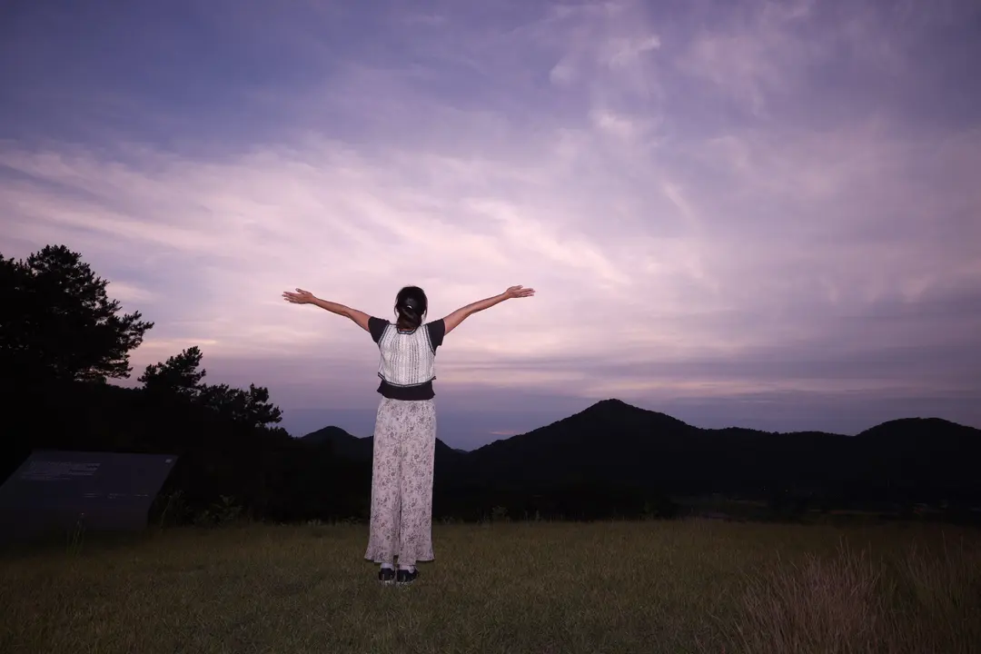 静かに暮れていく公州の空
