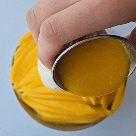 Close up of fresh mango slices