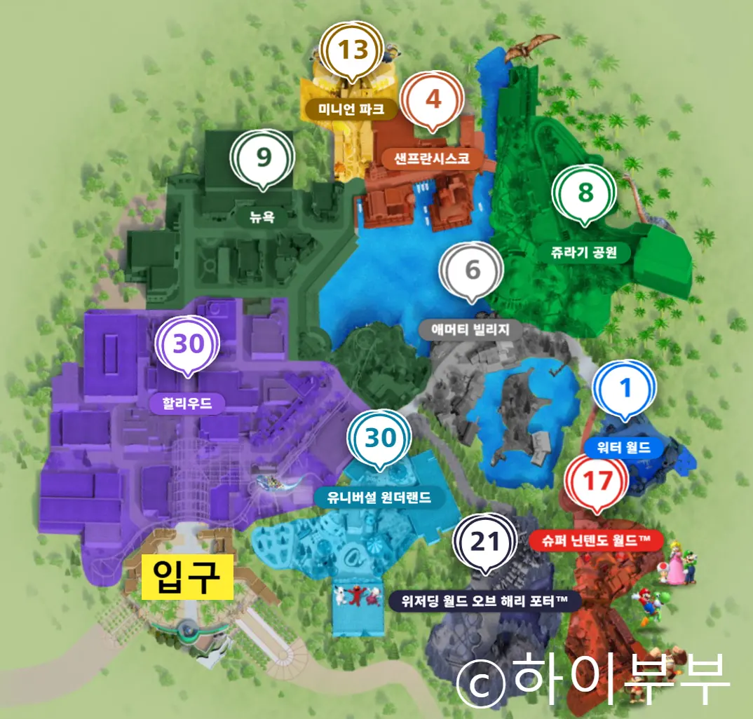 แผนที่ Universal Studios Japan โอซาก้า