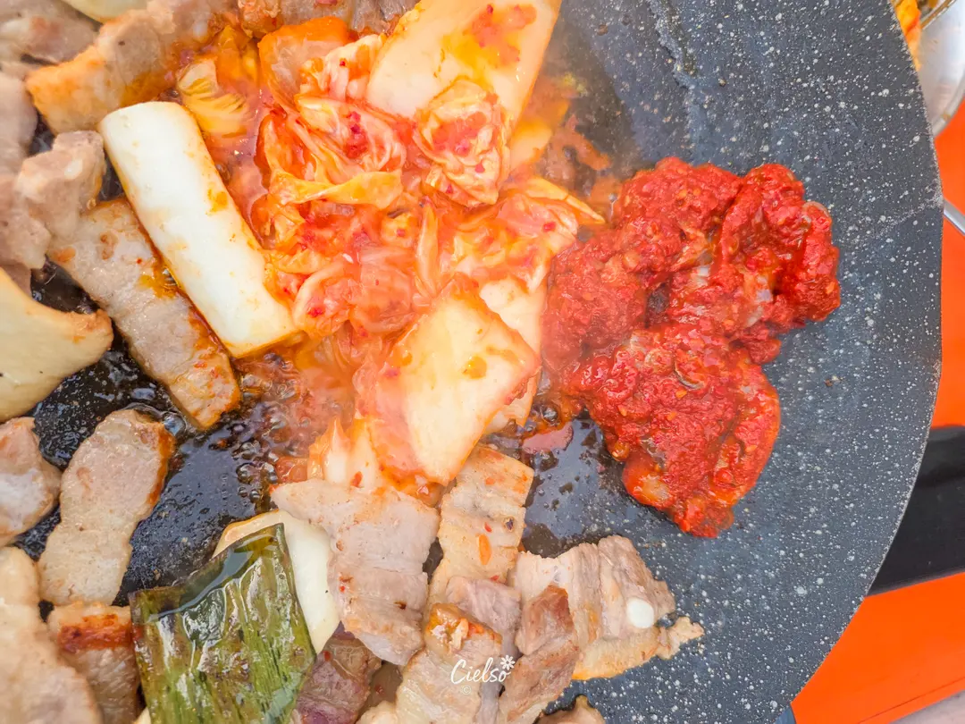 Spicy Octopus Topping on Grill