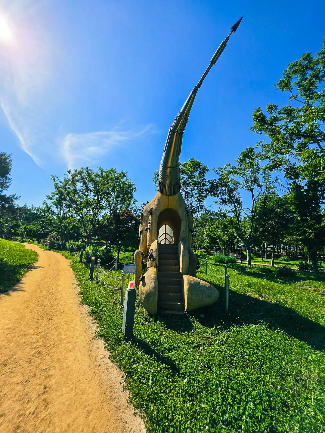 Dinosaur slide playground