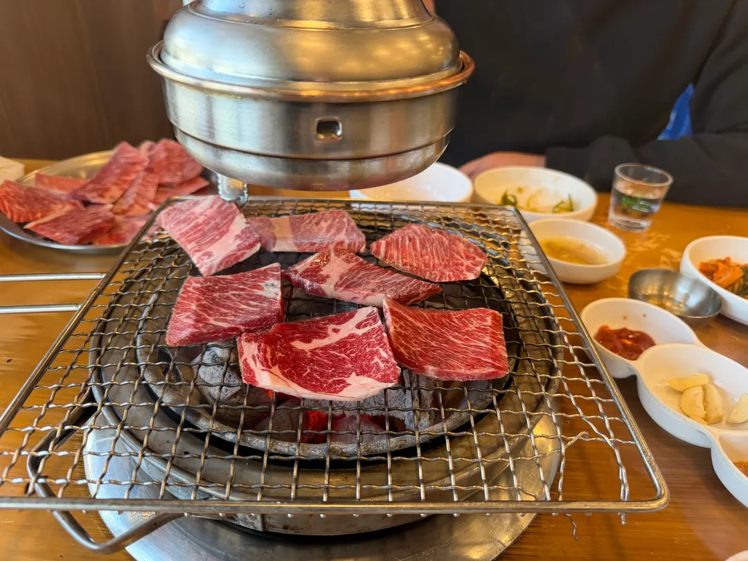 Grilling hanger steak