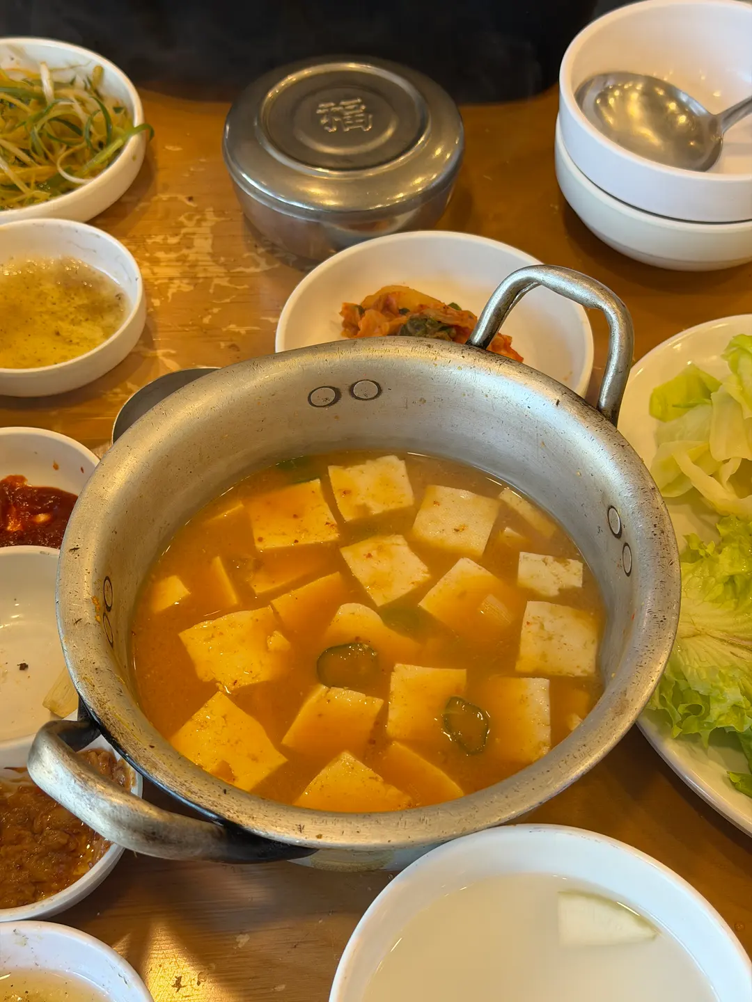 Rich soybean paste stew (Doenjang Jjigae) at Chadoljib