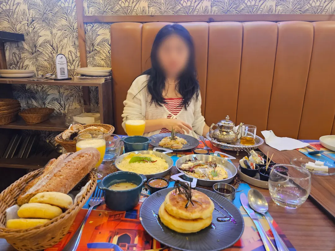 豪華な朝食セット