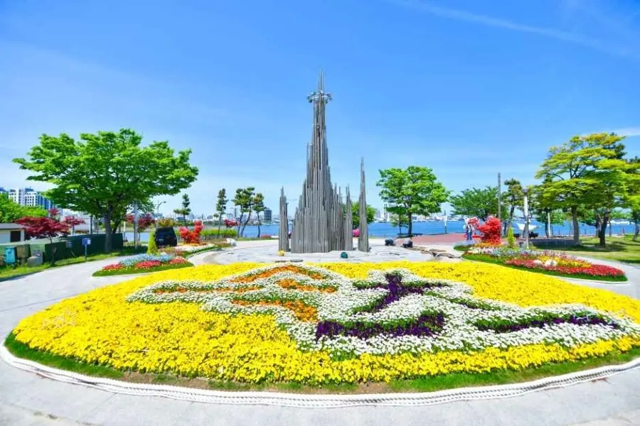 束草中央市場の風景