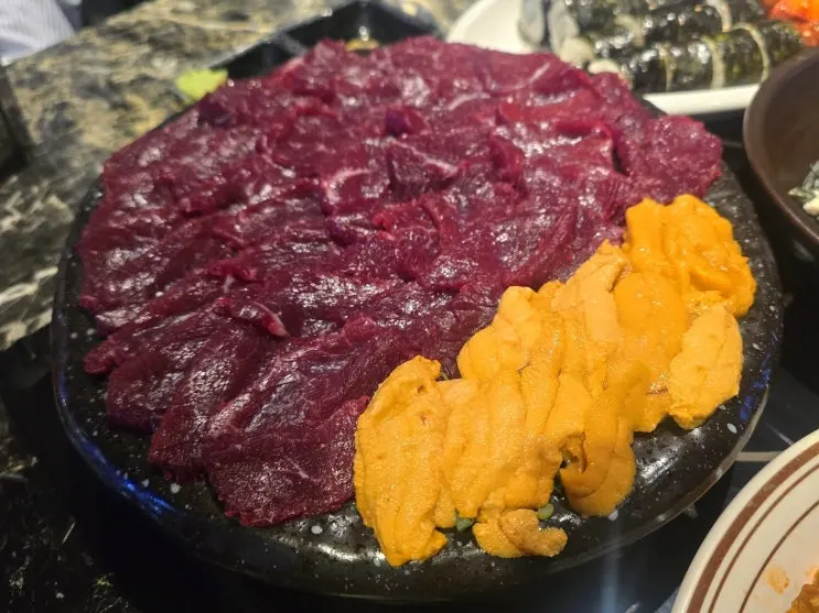 부산 남포동 맛집 박수식당 예약방법 현장웨이팅 뭉티기 우니 방게찜