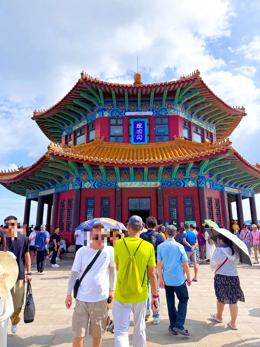 Walking along Zhanqiao Pier