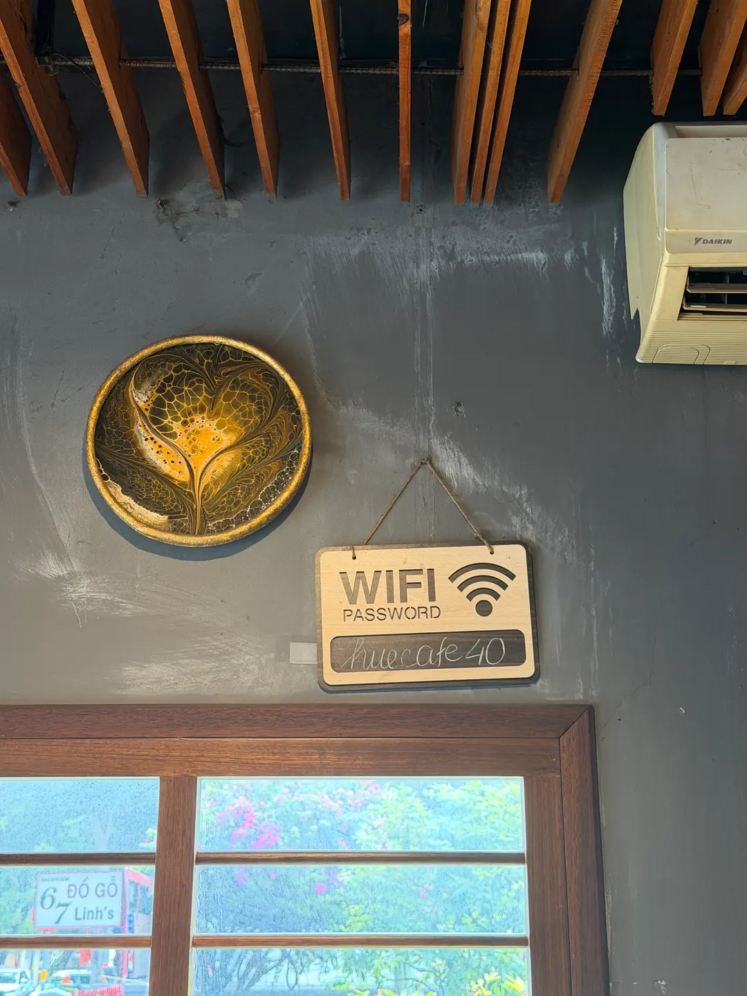 Wi-Fi password chalkboard