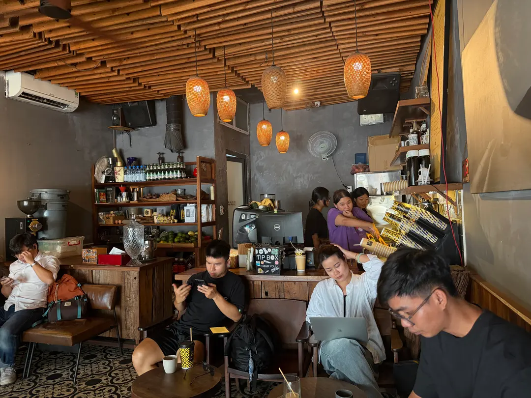 Customers enjoying coffee at Hue Cafe Roastery