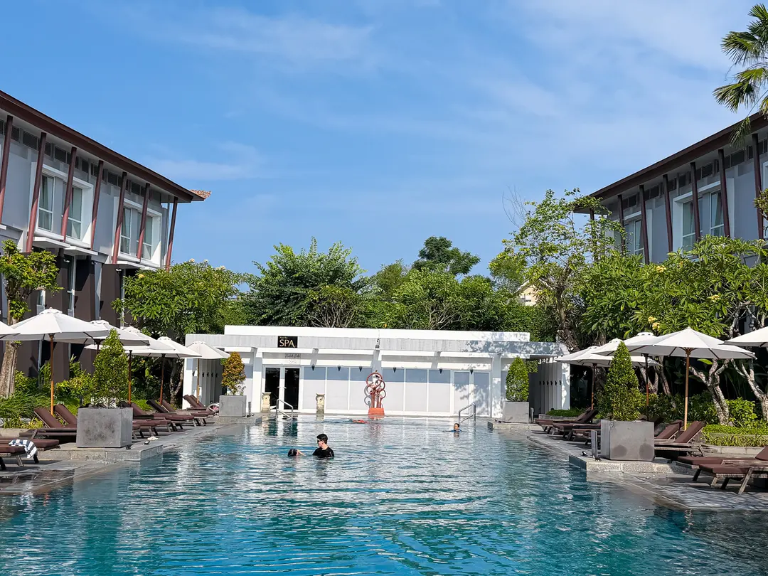 The pool is also clean and pleasant