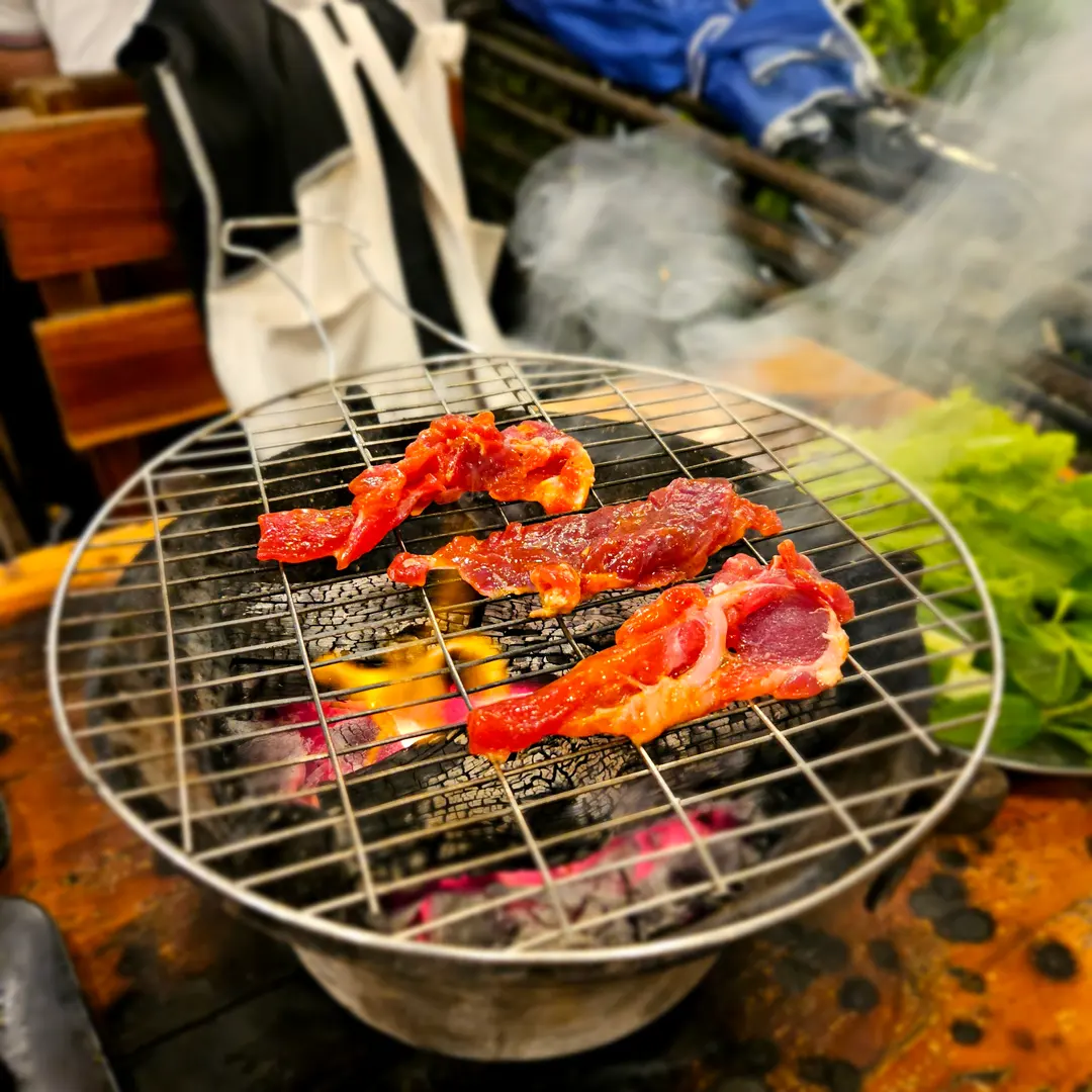 Grilling shrimp