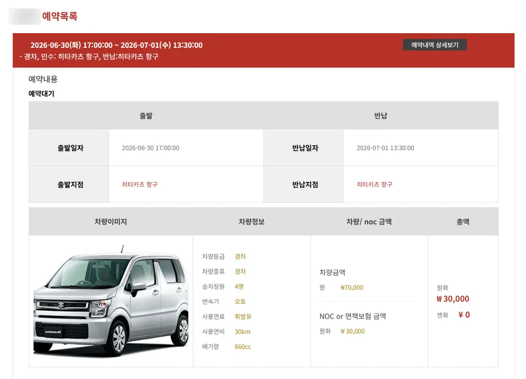 ※ 租車費用可能會因旺季、淡季、租借時間和車型而有所不同。