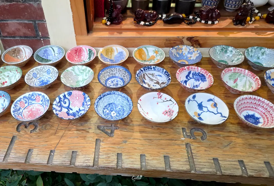 Intricate ceramic teapots