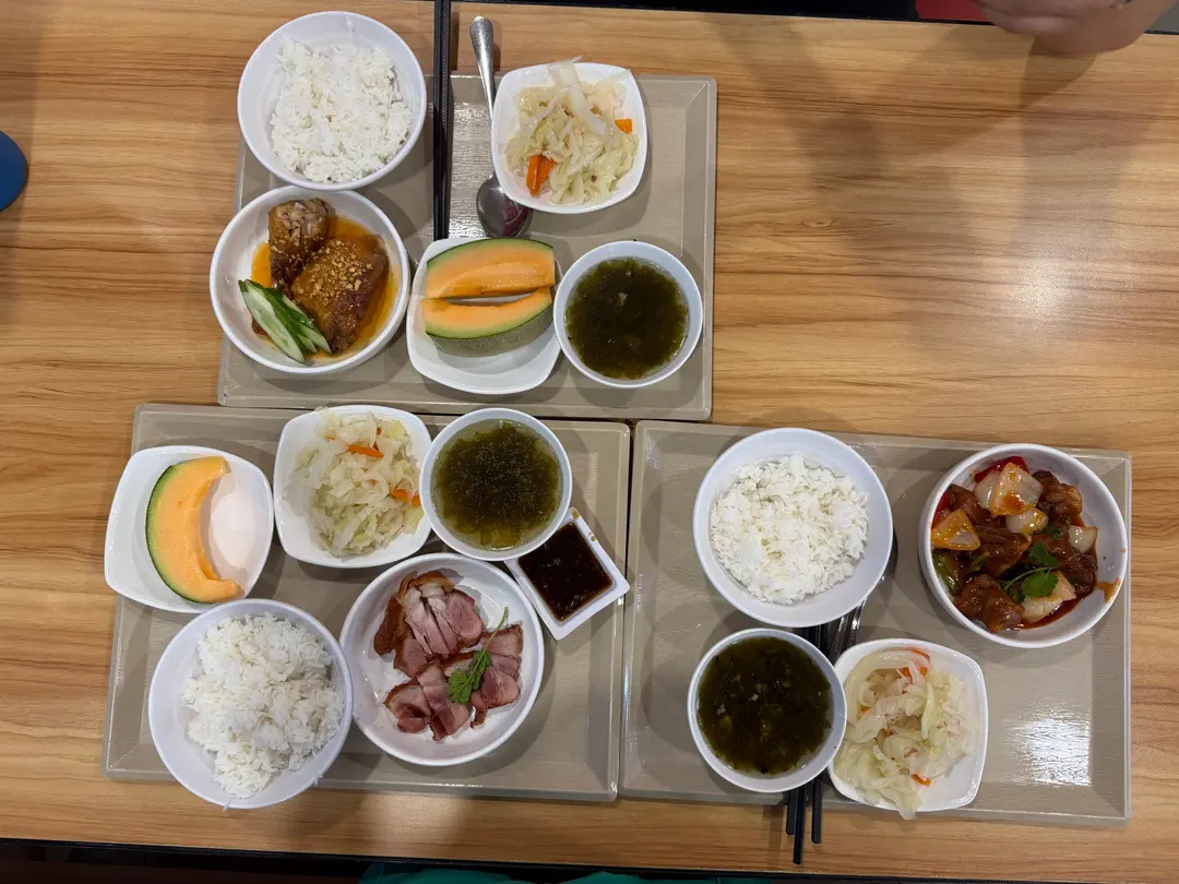 Three meal sets served