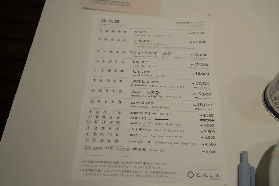 เมนูร้าน Tonsum
