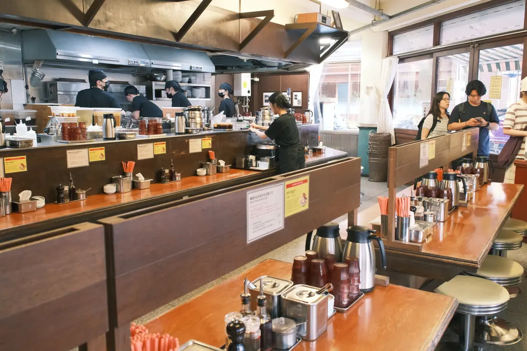 Ordering kiosk inside Kanda Soba