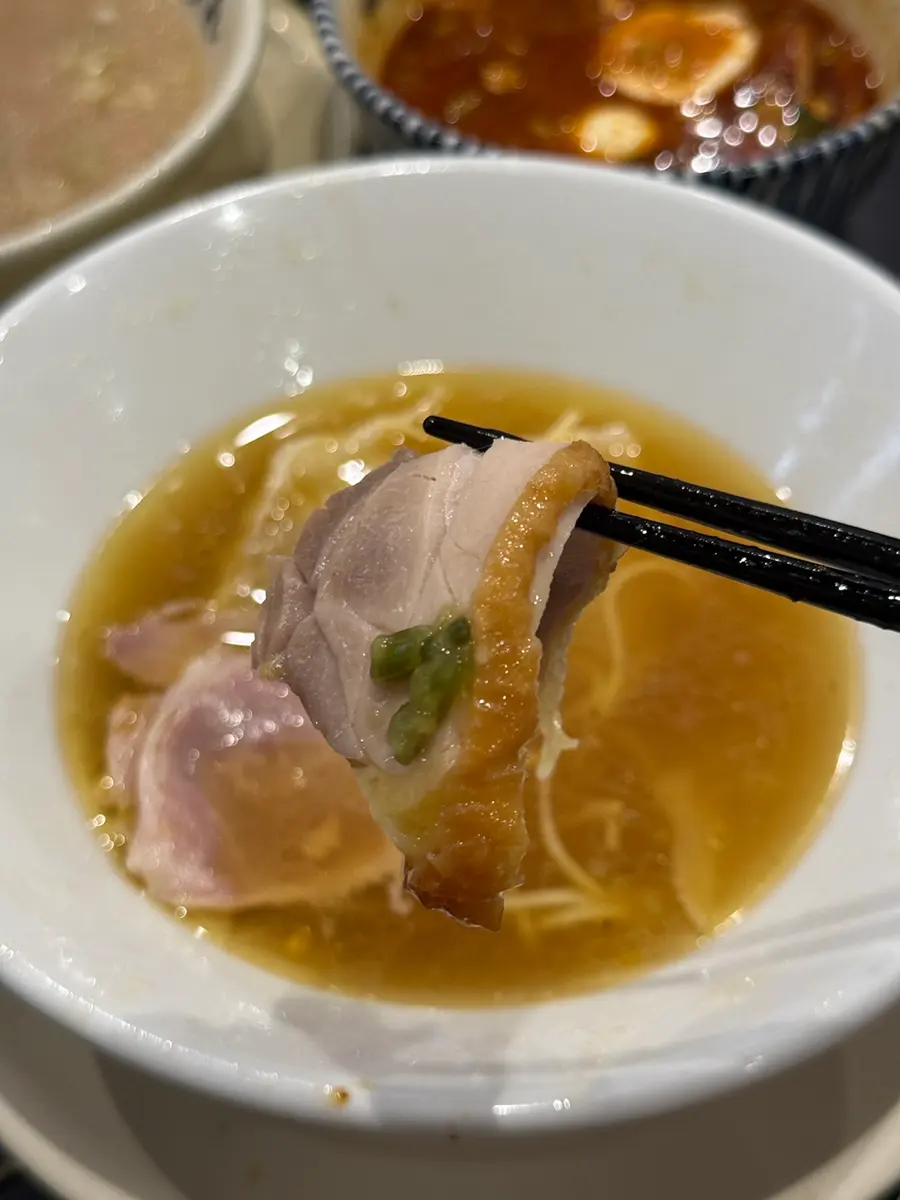 Closeup of Chicken Broth Ramen