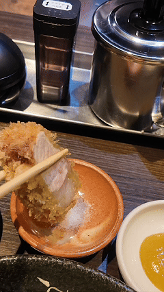 とんかつの断面