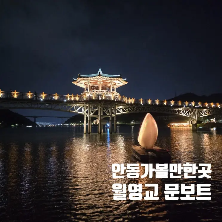 안동 여행 가볼만한 곳 월영교 문보트와 함께하는 낭만 야경