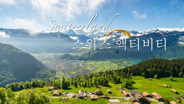 스위스 여행 인터라켄 액티비티 추천 패러글라이딩 캐녀닝 스카이 다이빙 가격 비교