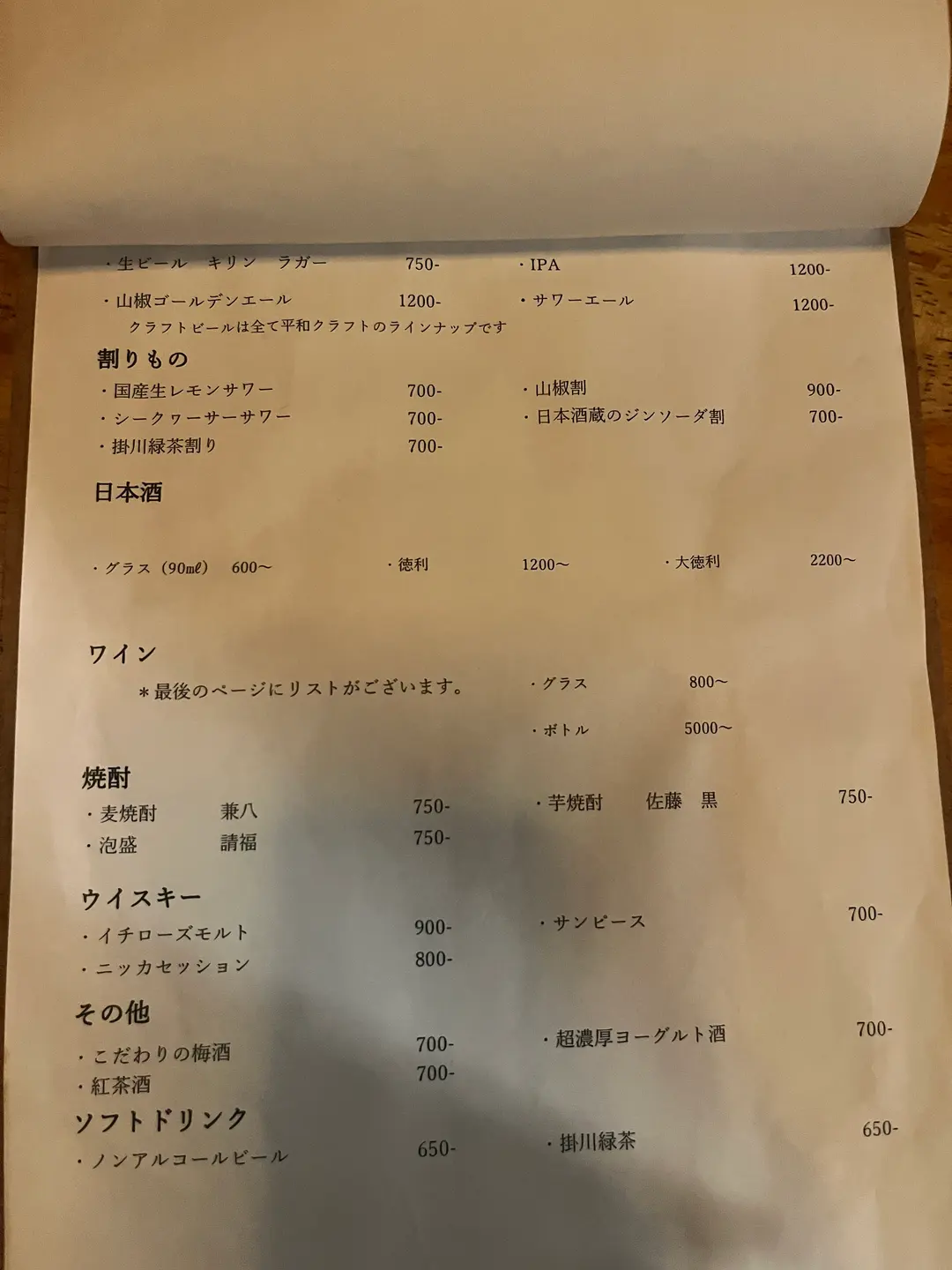 居酒屋の雰囲気