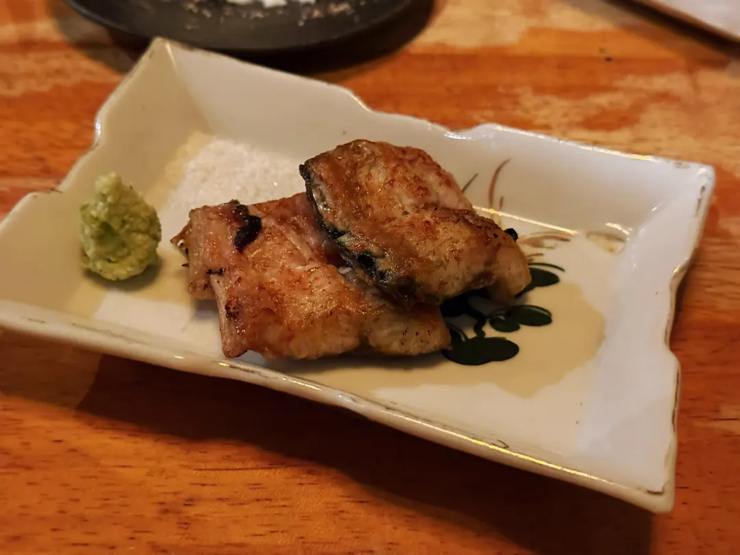 塩味の鰻の蒲焼