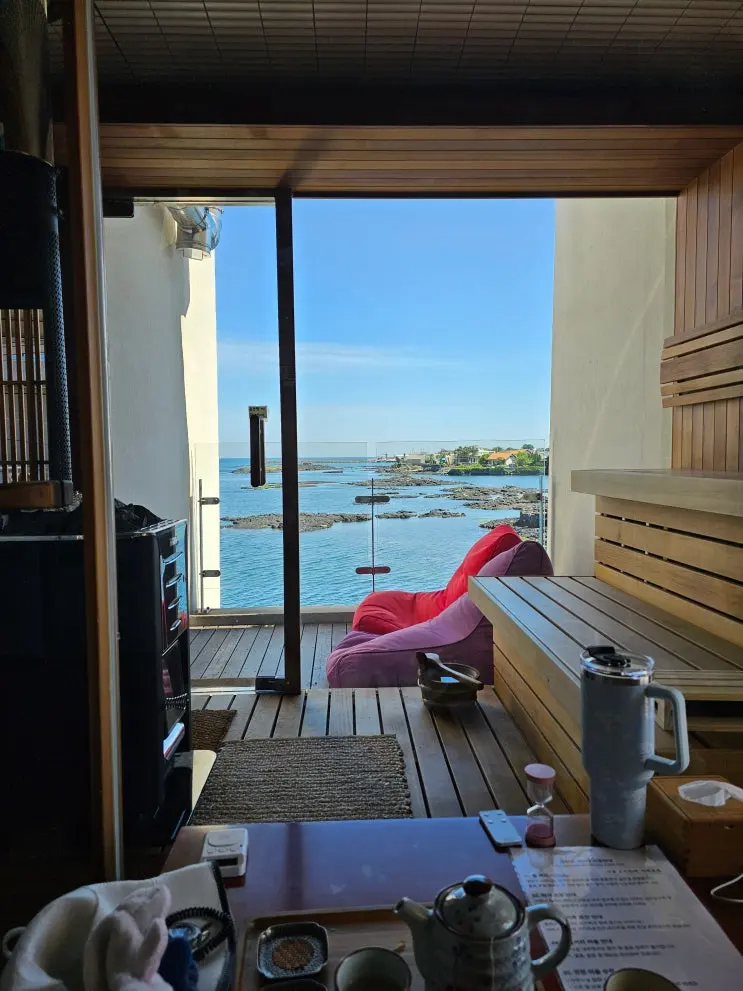 Jeju On-Swim Sauna Review: Ocean View Finnish Private Sauna in Jocheon