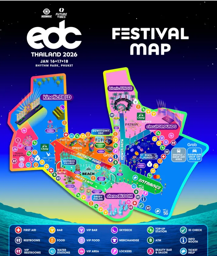 2026 EDC 태국 푸켓 타임테이블 ,시간표, 요일별 가이드, 꿀팁ㅣEDC Thailand ,라인업