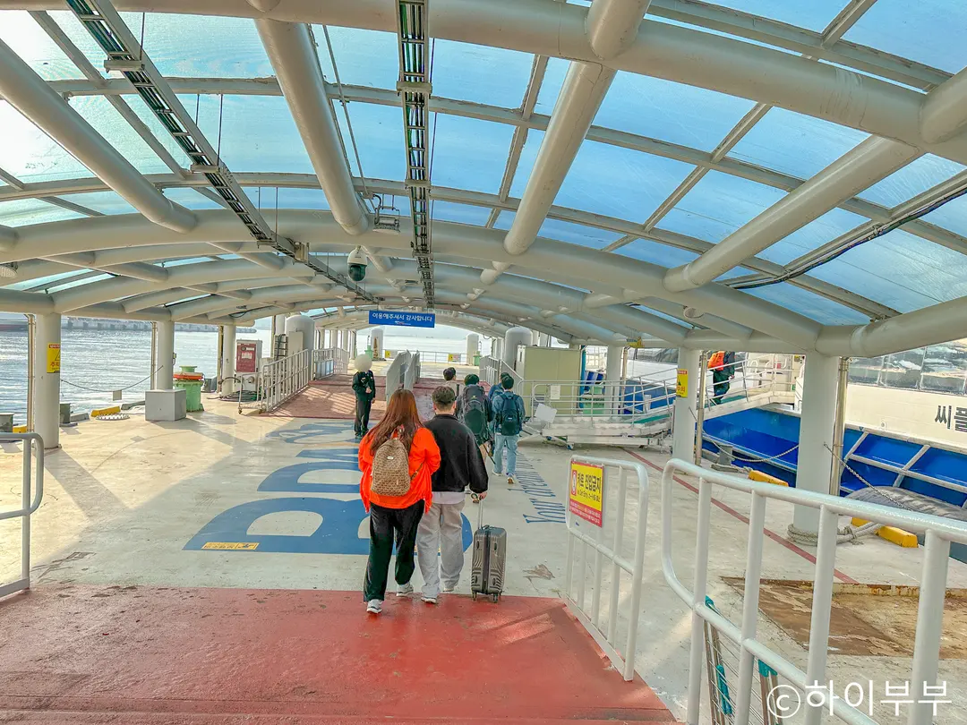 Boarding gate for Tsushima ferry