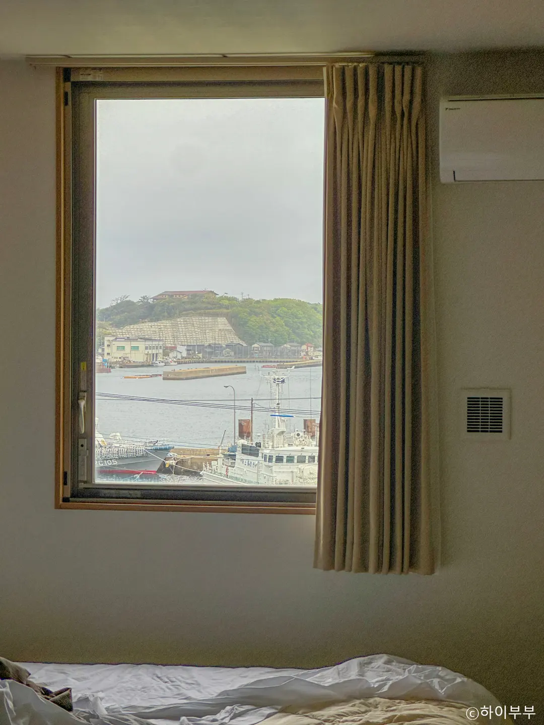 View of Hitakatsu Port from the hotel