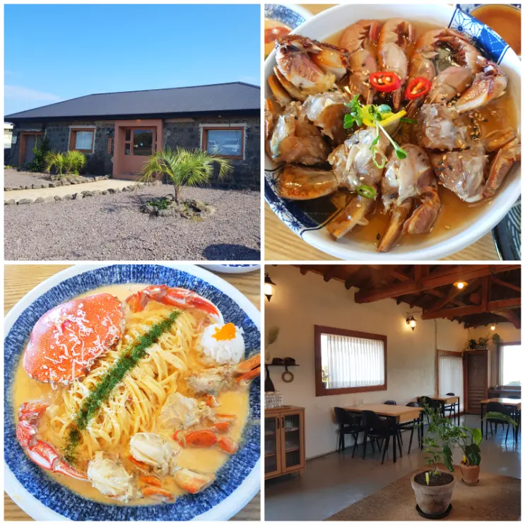 済州翰京グルメ マルーナキッチン シャコエビの醤油漬け&紅ズワイガニパスタが絶品の判浦浦口(パンポポグ)の隠れた名店